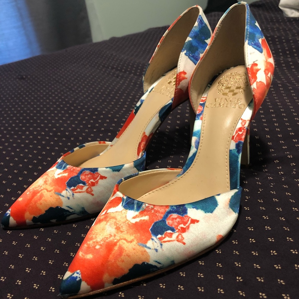 Vince Camuto colorful D’orsay heels